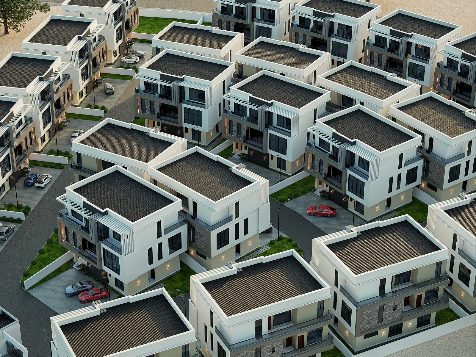 Front elevation of a modern home